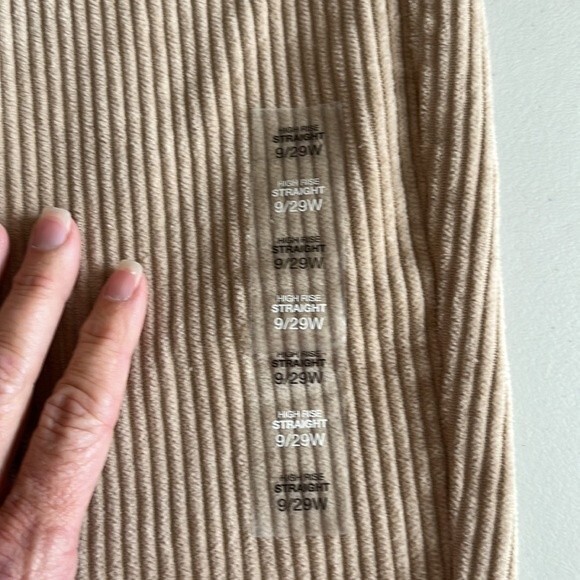 SO High Rise Straight Leg Tan Corduroy Pants NWT Junior Size 9 - Picture 13 of 14